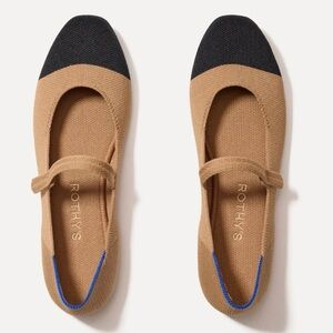 Rothy's Tan and Black MaryjaneShoes